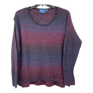 Women’s Simply Vera Vera Wang Burgundy and Navy Sweater Size: M